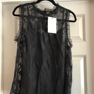 Who What Wear Black Sleeveless Top (1X)